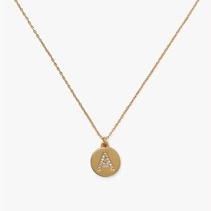 Kate Spade pavé initial mini pendant necklace - letter A